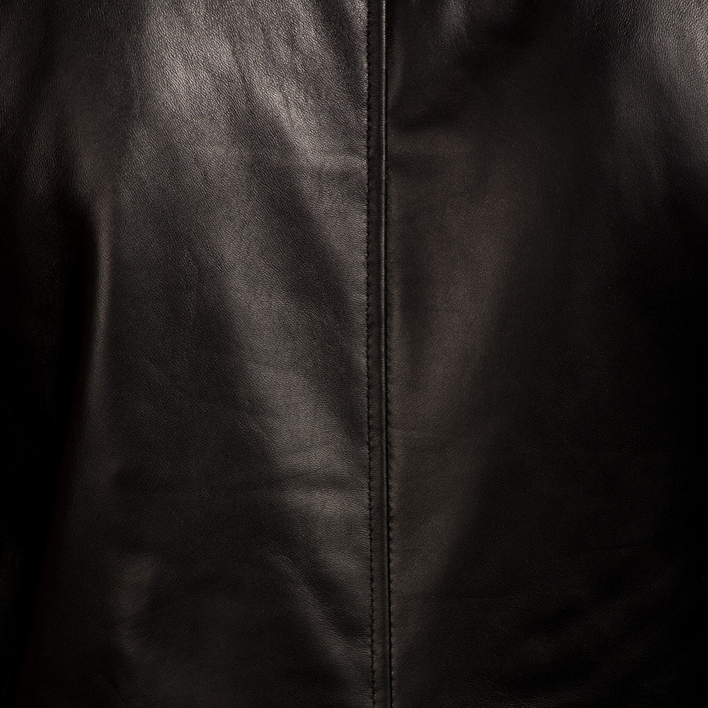 Ethnic Black Leather Biker's Jacket