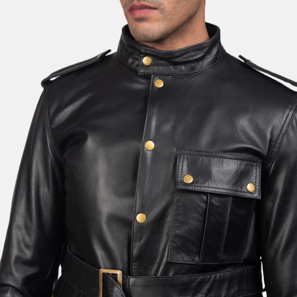 Hero's Black Leather Jacket