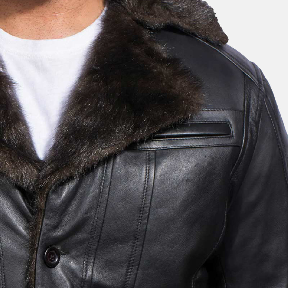Furlux Black Leather Blazer