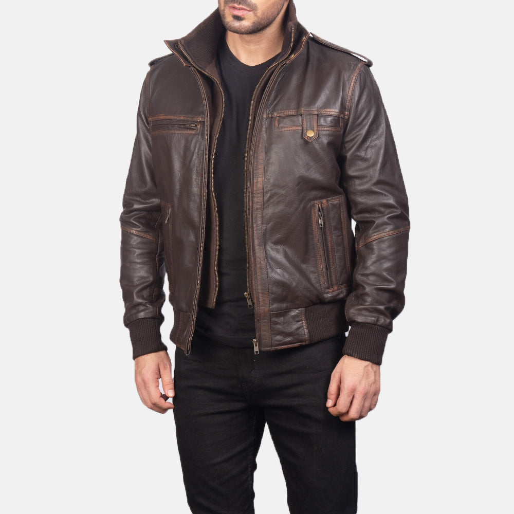 Glamour Street Leather Bomber Jacket