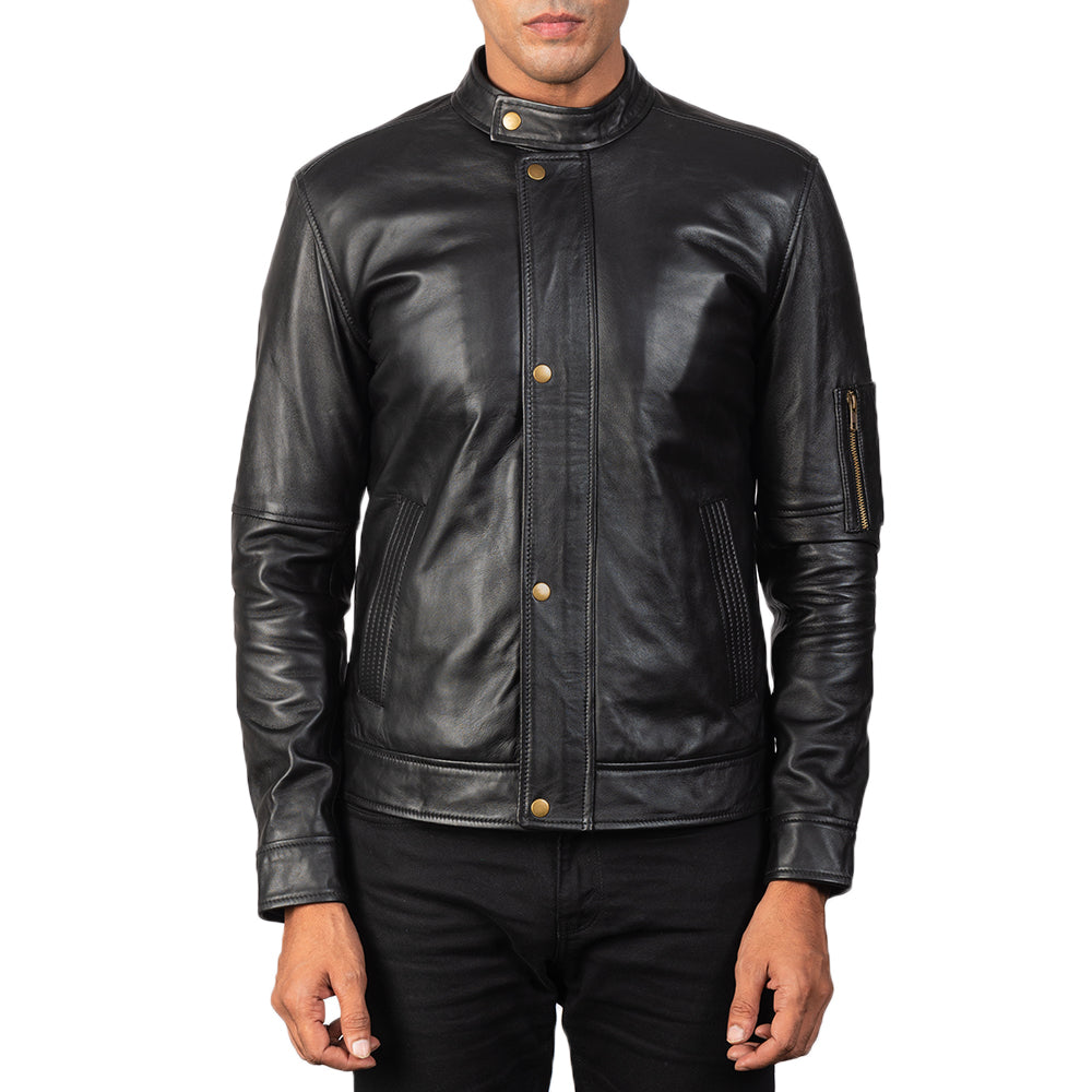 RiderBliss Black Leather Biker's Jacket