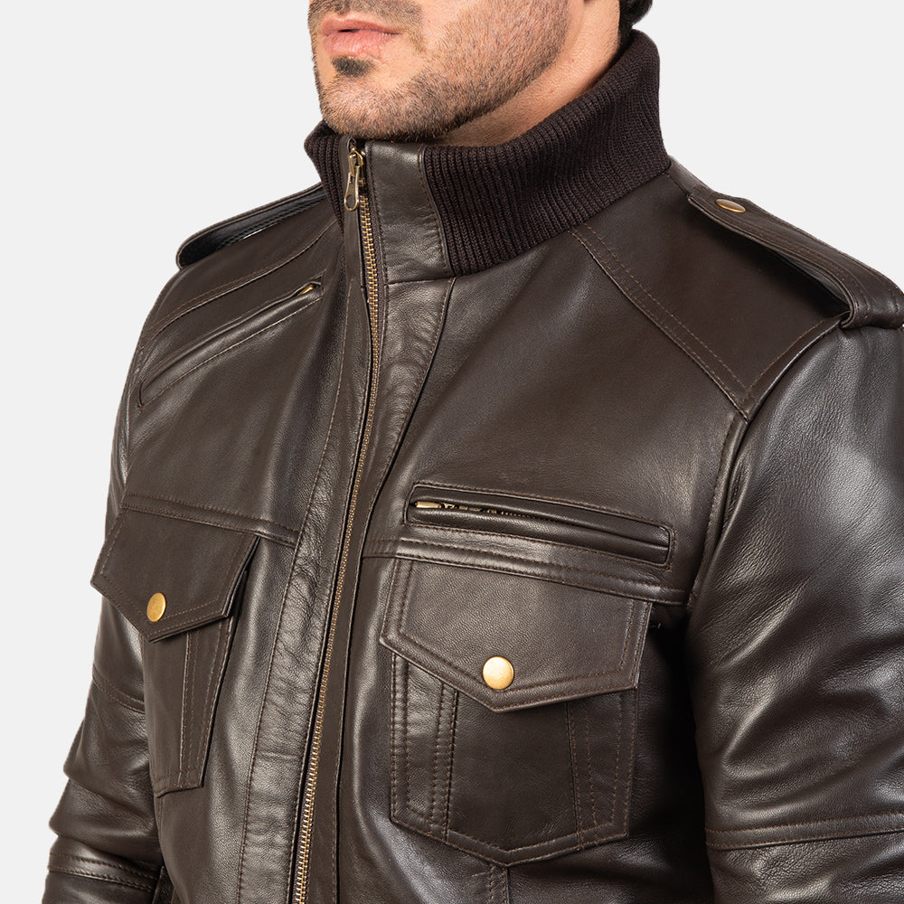 Shadow Agency Leather Bomber Jacket
