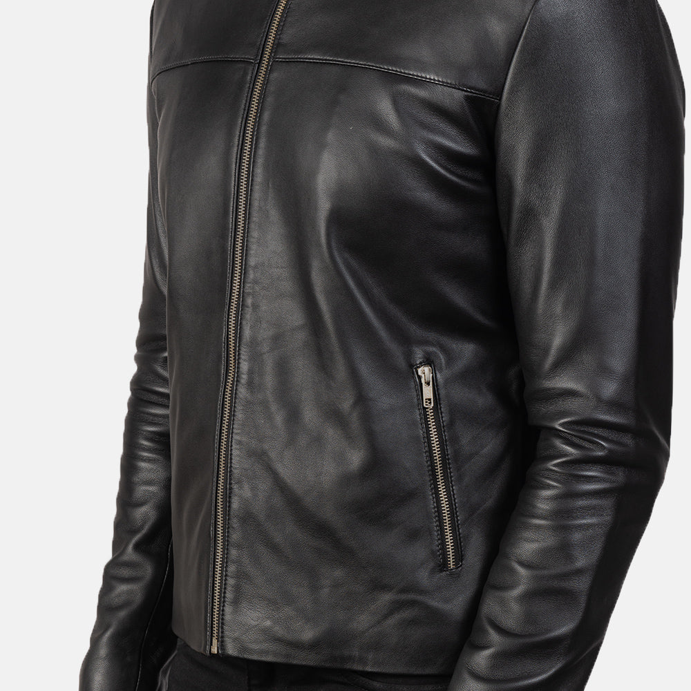 Adore Black Leather Biker Jacket
