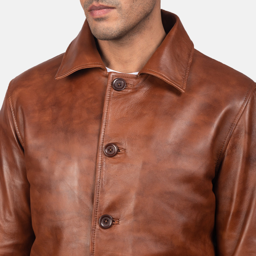 Radiance Brown Leather Jacket