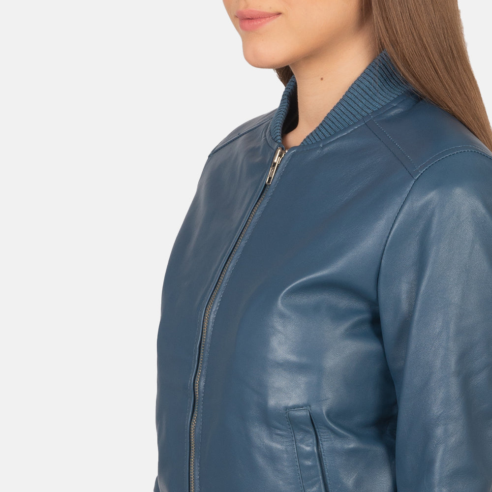 Eden Leather Bomber Jacket