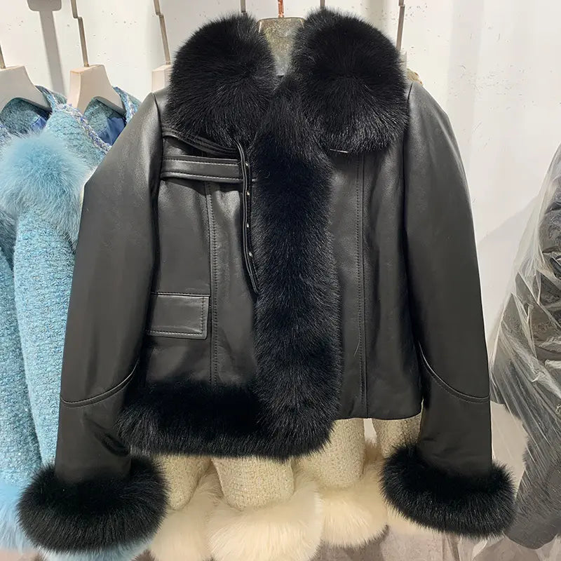 FurVouge Leather Coat