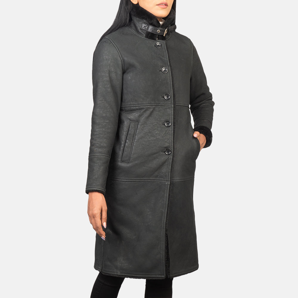 Plush Shearling Leather Coat