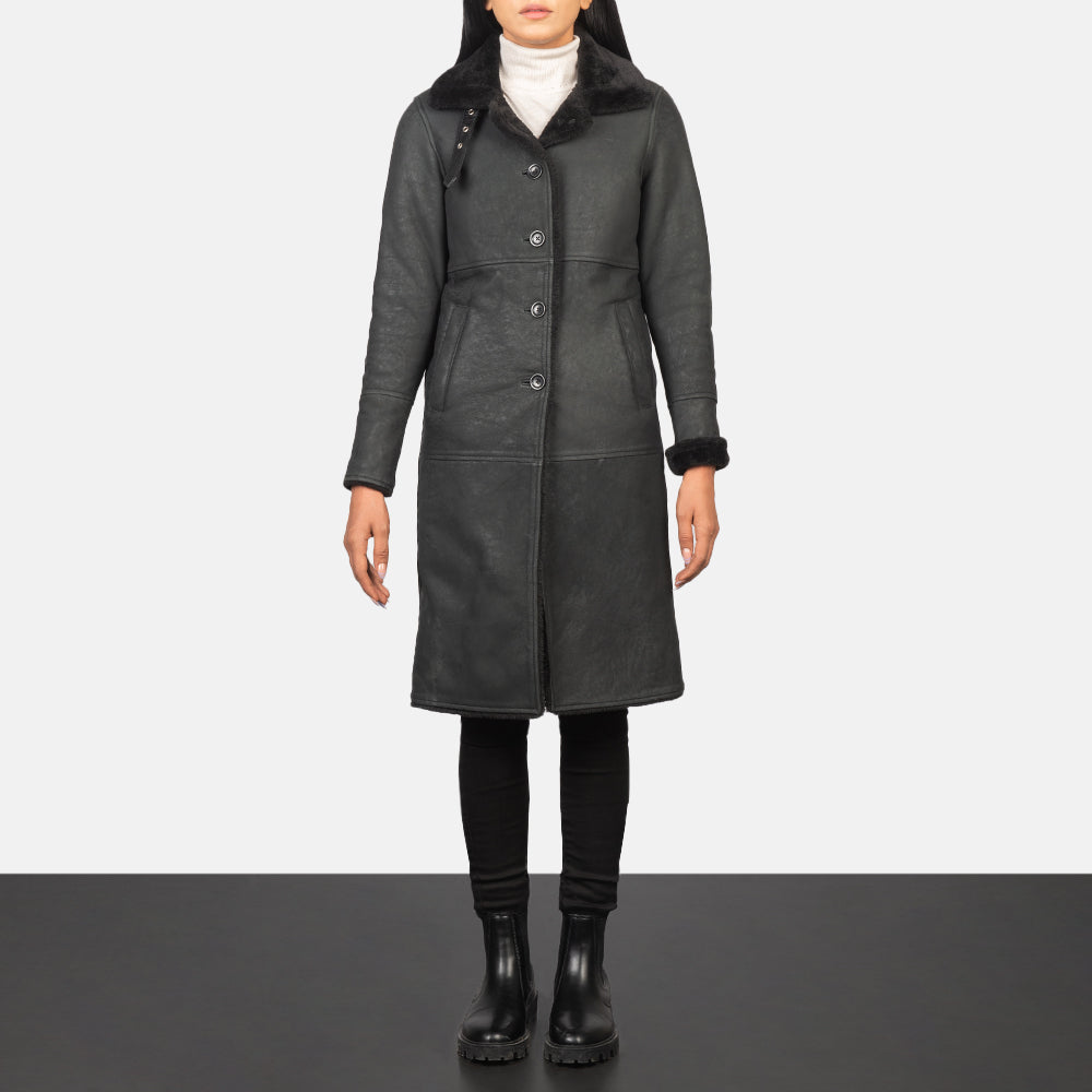 Plush Shearling Leather Coat