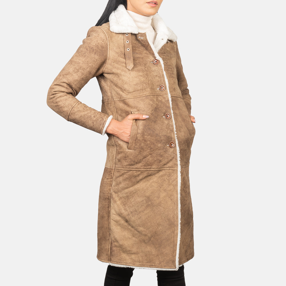 Plush Shearling Leather Coat