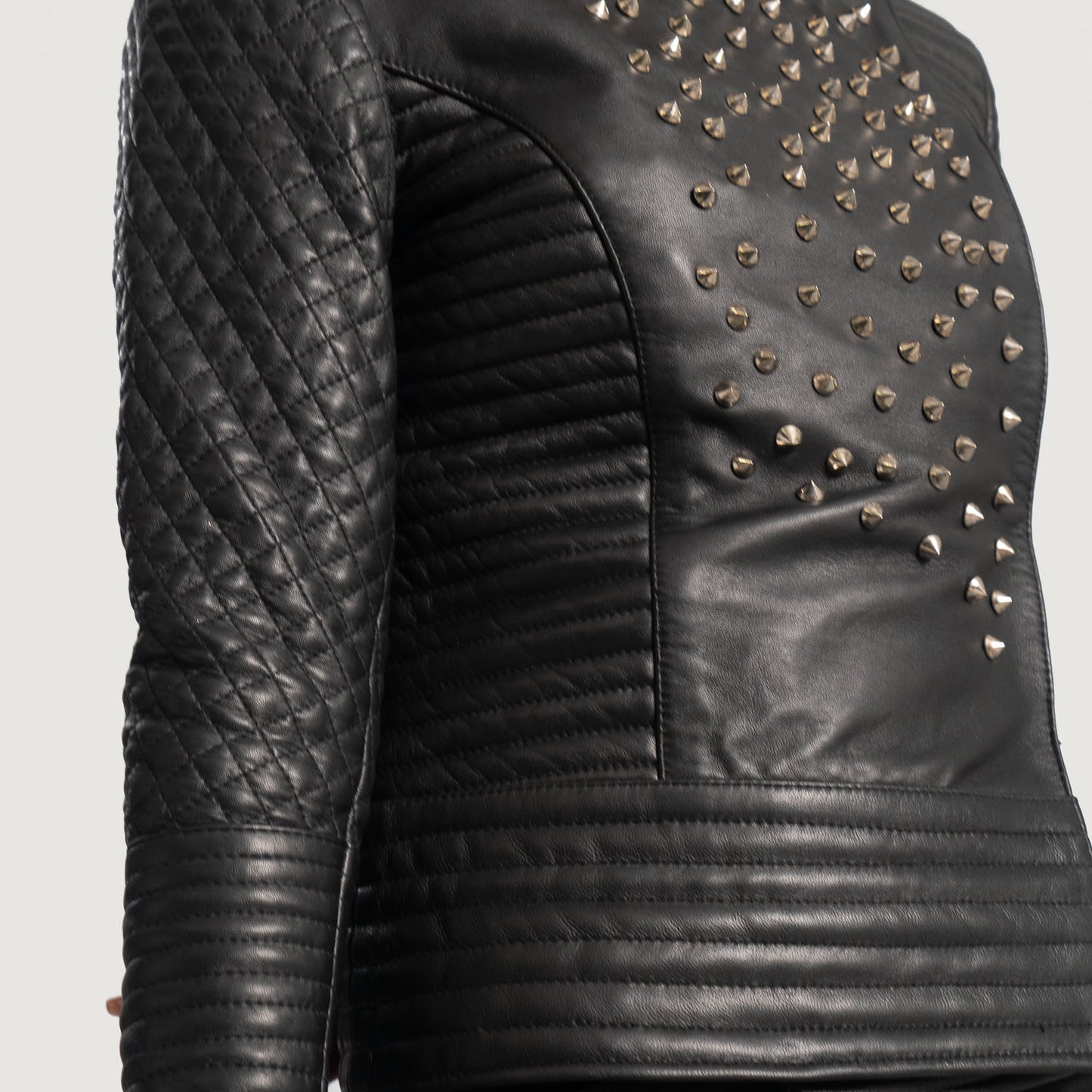 Strike Black Studded Leather Jacket