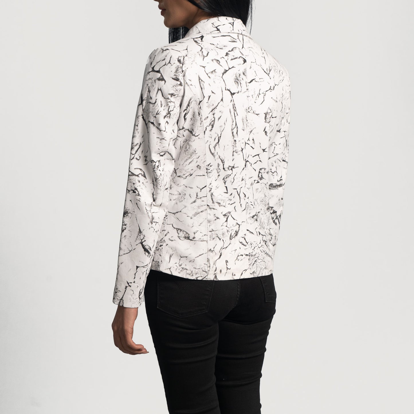 Vagabond White Leather Blazer