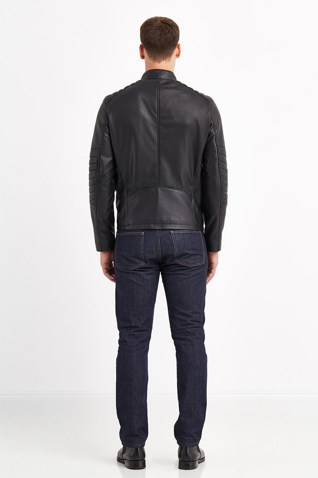 men premium leather jacket