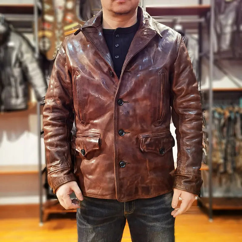 Urban Rebel Brown Leather Jacket