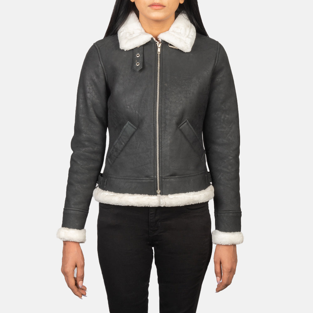 Refinement Leather Bomber Jacket