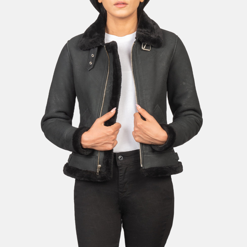 Refinement Leather Bomber Jacket