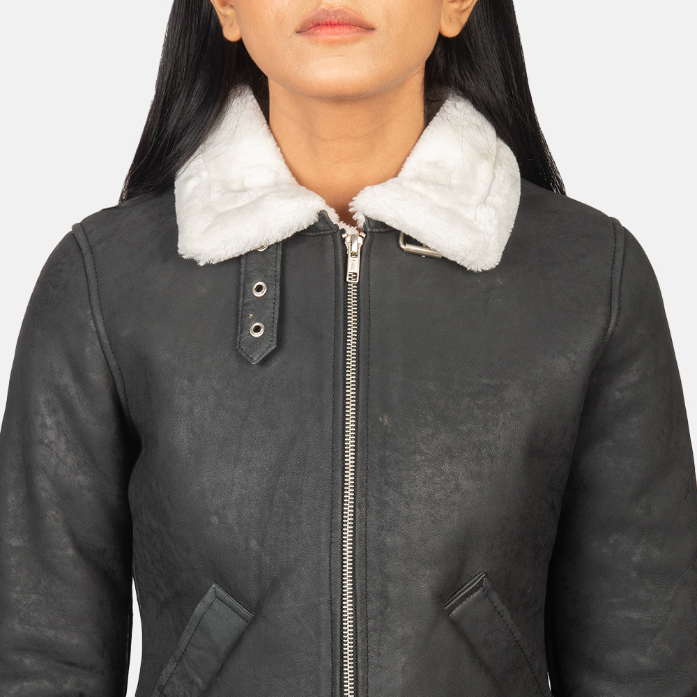 Refinement Leather Bomber Jacket