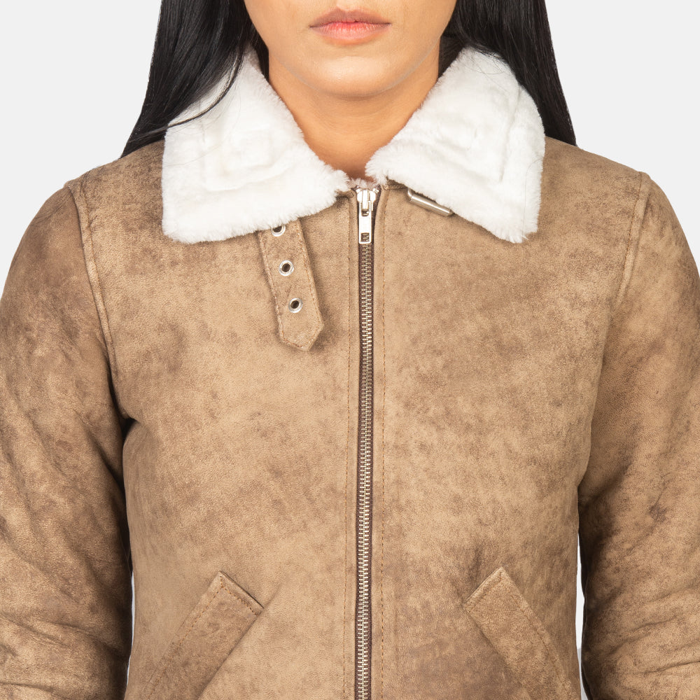 Refinement Leather Bomber Jacket
