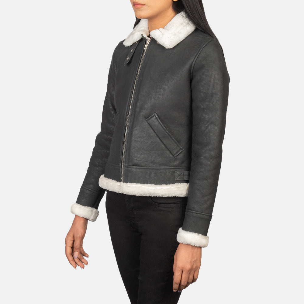 Refinement Leather Bomber Jacket